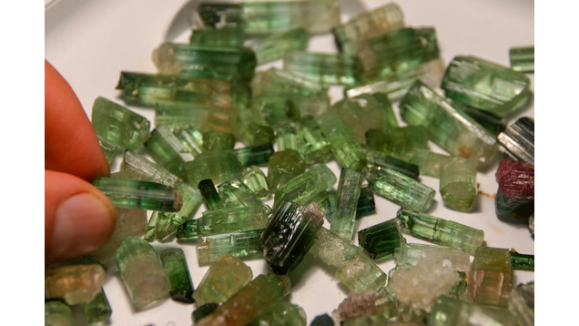 Tourmaline crystals from Mt. Mica in Paris, Maine