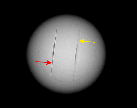 Large shell bead nucleus with two planes and two recesses.