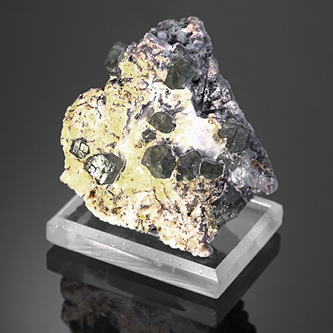 Namibian demantoid from the Green Dragon mine, preserved in host rock