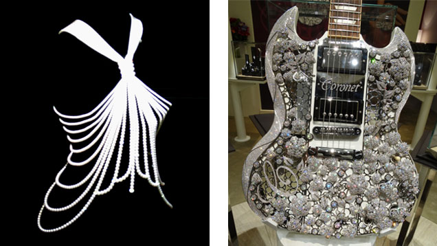 Mikimoto Pearls and Gibson Guitar