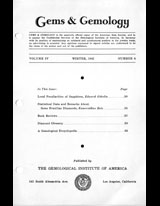 Gems & Gemology, Winter 1942, Vol. 4, No. 4