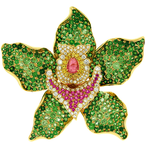 Maia’s Gift brooch by Paula Crevoshay.