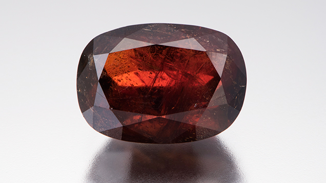 Orangy red cordierite.