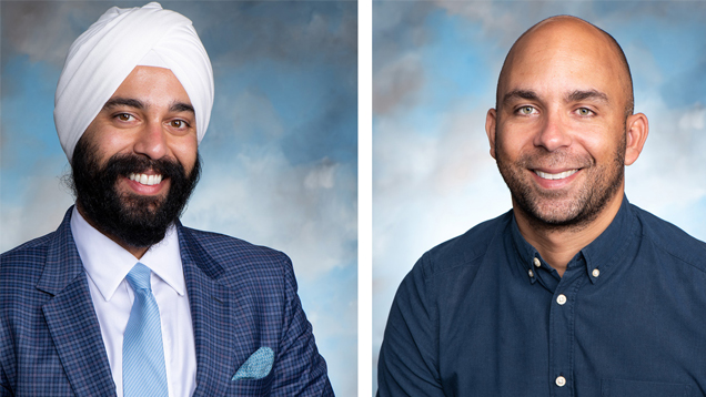 The newly inducted members of the GIA Board of Governors: (from left) Dave Bindra, vice president of operations and head of acquisitions at B&B Fine Gems, and Marcus ter Haar, an experienced diamond industry executive.