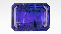 Titanium-coated tanzanite
