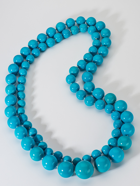 Turquoise beads from Sleeping Beauty mine. Turquoise beads from Sleeping Beauty mine.