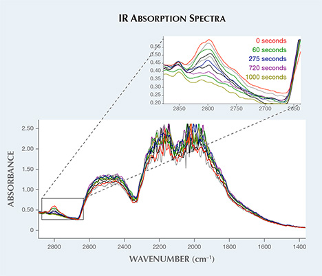 IR absorption spectra of Fancy gray diamond.