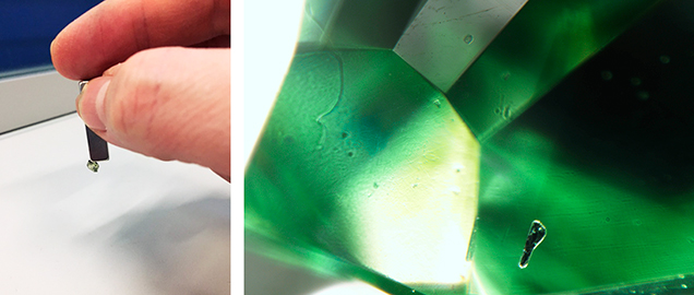 Metallic inclusions caused magnetism.