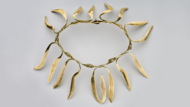 Brass necklace by Harry Bertoia.