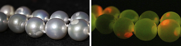The white patches had reactions to X-ray fluorescence.