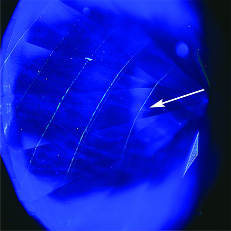 DiamondView Image of CVD Synthetic DIamond