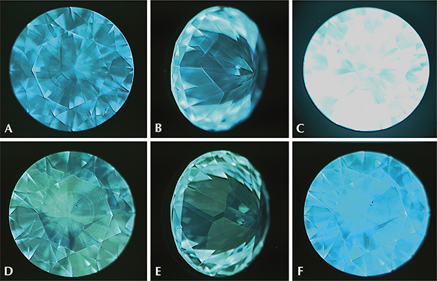 DiamondView images of fluorescence and phosphorescence in AOTC Group HPHT synthetic diamonds DiamondView images of fluorescence and phosphorescence in AOTC Group HPHT synthetic diamonds