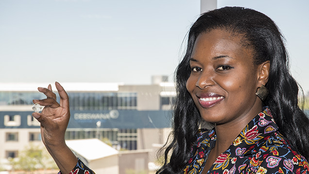 Keneilwe Dihutso, left, 54.29 ct Keneilwe Dihutso, left, 54.29 ct