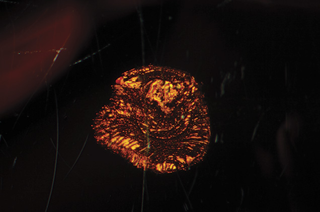 Wurtzite with decrepitation halo