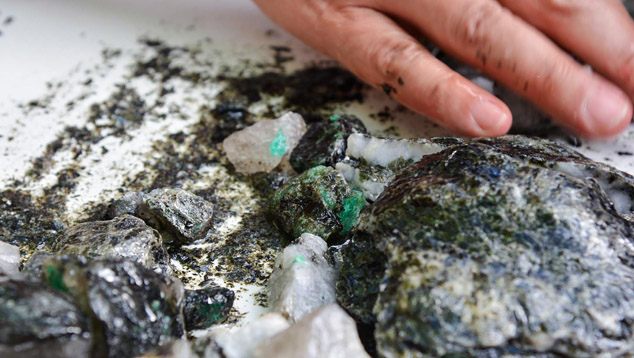 Emerald in Ore, Montebello mine, Brazil Emerald in Ore, Montebello mine, Brazil