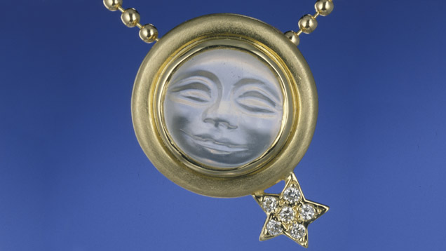 Moonstone has long been associated with the moon. - © GIA & Tino Hammid, courtesy 23rd St. Shop, Santa Monica Moonstone has long been associated with the moon. - © GIA & Tino Hammid, courtesy 23rd St. Shop, Santa Monica