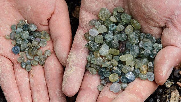 Sapphires from the jig at Potentate’s washing plantSapphires from the jig at Potentate’s washing plant Sapphires from the jig at Potentate’s washing plantSapphires from the jig at Potentate’s washing plant