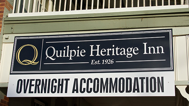 Quilpie Heritage Inn sign Quilpie Heritage Inn sign