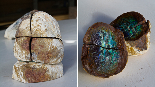 Opal-bearing ironstone concretion Opal-bearing ironstone concretion