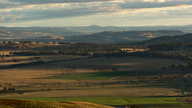 Bird’s-eye view of the Inverell sapphire fields