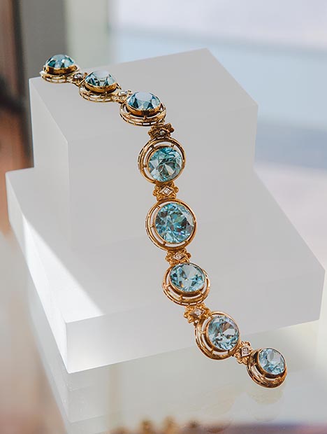 Blue Zircon Bracelet Blue Zircon Bracelet