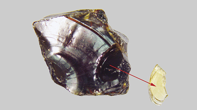 Blue amber slice Blue amber slice
