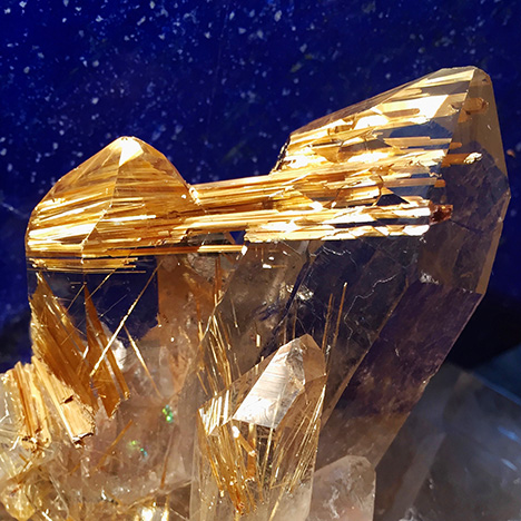 Golden rutilated quartz from Brazil Golden rutilated quartz from Brazil