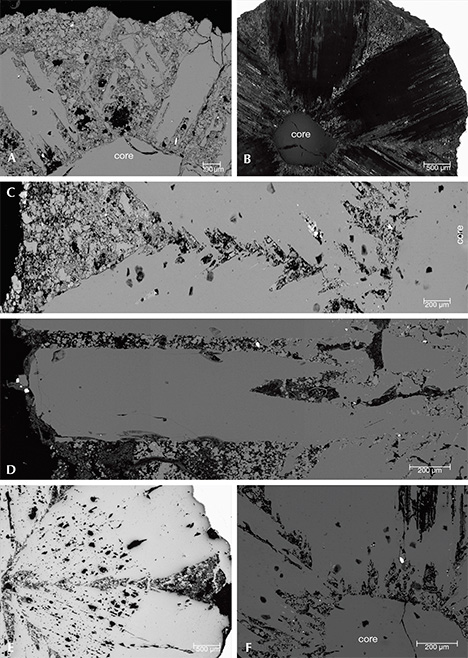 Six SEM images of trapiche emerald Six SEM images of trapiche emerald