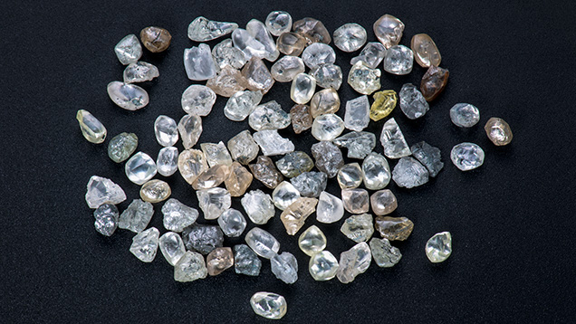 Small rough diamonds Small rough diamonds