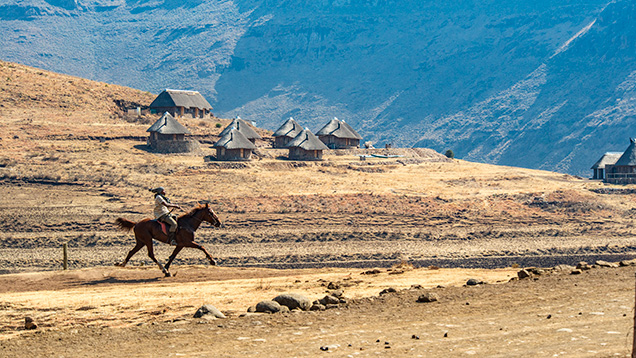 Remote village in Lesotho Remote village in Lesotho