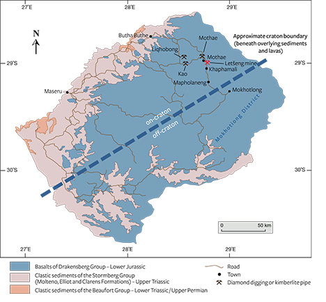 Map of Lesotho Map of Lesotho