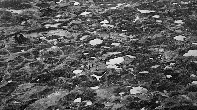 Aerial photo of diamond diggings Aerial photo of diamond diggings