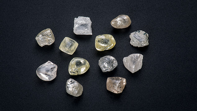 Diamond crystals from Letšeng Diamond crystals from Letšeng