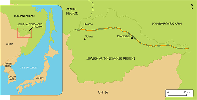 Map of the Sutara sapphire mine district