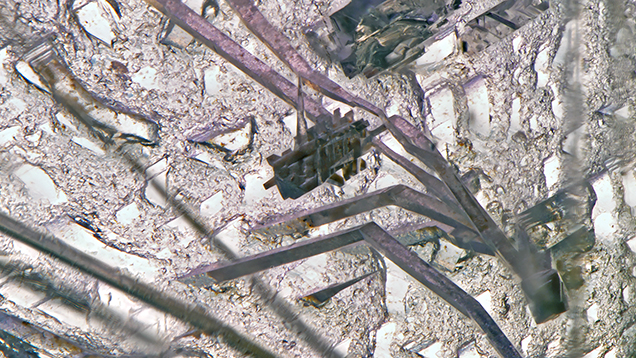 Negative crystals with stubby etching and long etch tubes in a spinel Negative crystals with stubby etching and long etch tubes in a spinel