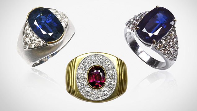 Bo Welu ruby and sapphires set in rings Bo Welu ruby and sapphires set in rings