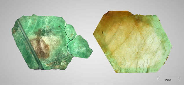 Color zoning in emeralds from Malipo, China Color zoning in emeralds from Malipo, China