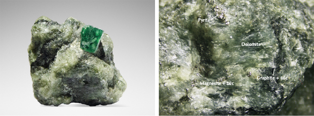 Swat emerald crystal in matrix Swat emerald crystal in matrix
