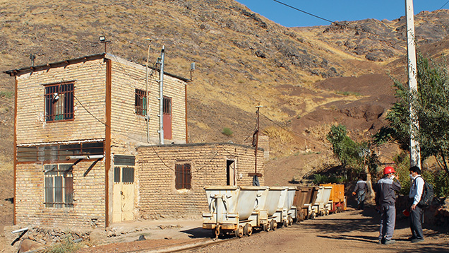 Wagons returning to the Neyshabur mine after emptying waste Wagons returning to the Neyshabur mine after emptying waste