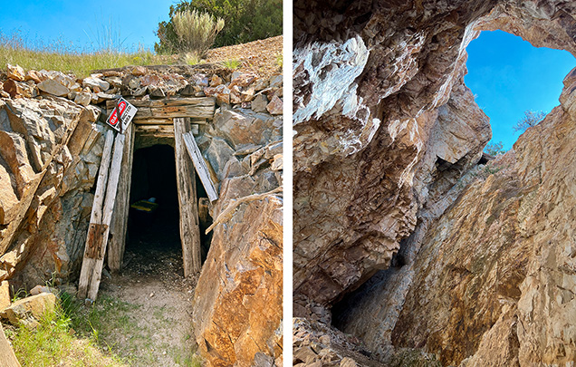 The historic Tiffany mine in the Cerrillos mining district.