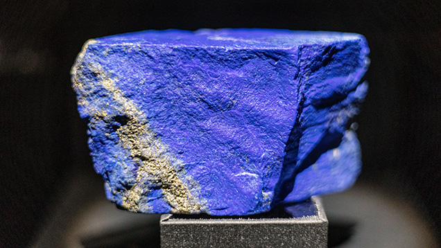Lapis lazuli from the Sar-e-Sang mine in Afghanistan.