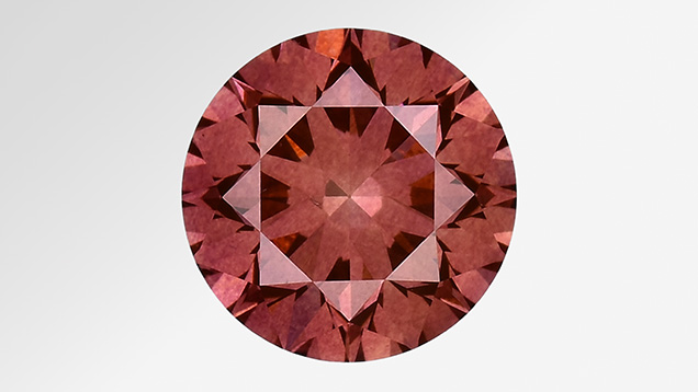A 1.10 ct Fancy Deep brownish orangy pink diamond. Photo by Towfiq Ahmed.