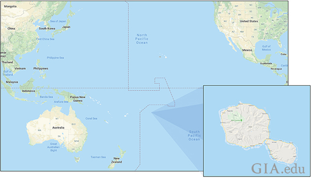 French Polynesia and the island of Tahiti