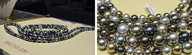 “Wave” Tahitian cultured pearl necklace “Wave” Tahitian cultured pearl necklace