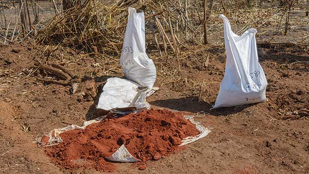 Bags of gravel layers for sorting Bags of gravel layers for sorting