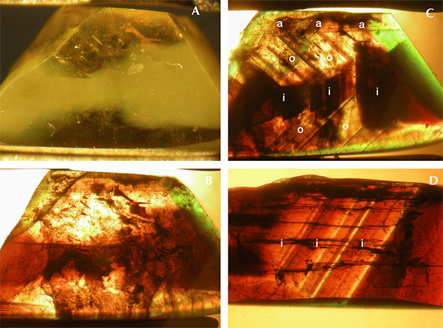 Sectorial zoning of chrysoberyl Sectorial zoning of chrysoberyl