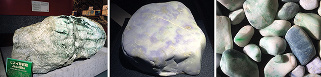 Japanese jadeite boulders and pebbles Japanese jadeite boulders and pebbles