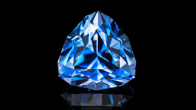 Large trillion-cut benitoite Large trillion-cut benitoite