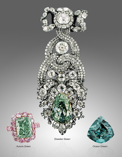 Famous green diamonds. Famous green diamonds.