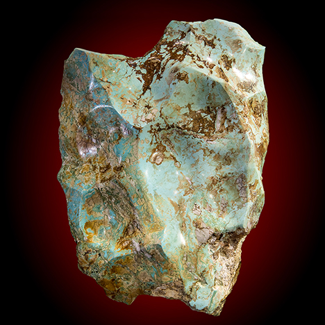 245 lb. turquoise boulder from Polk County, Arkansas 245 lb. turquoise boulder from Polk County, Arkansas